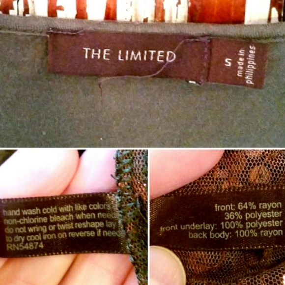 The Limited Sequin Tank Top Green Print Size S - Picture 7 of 10